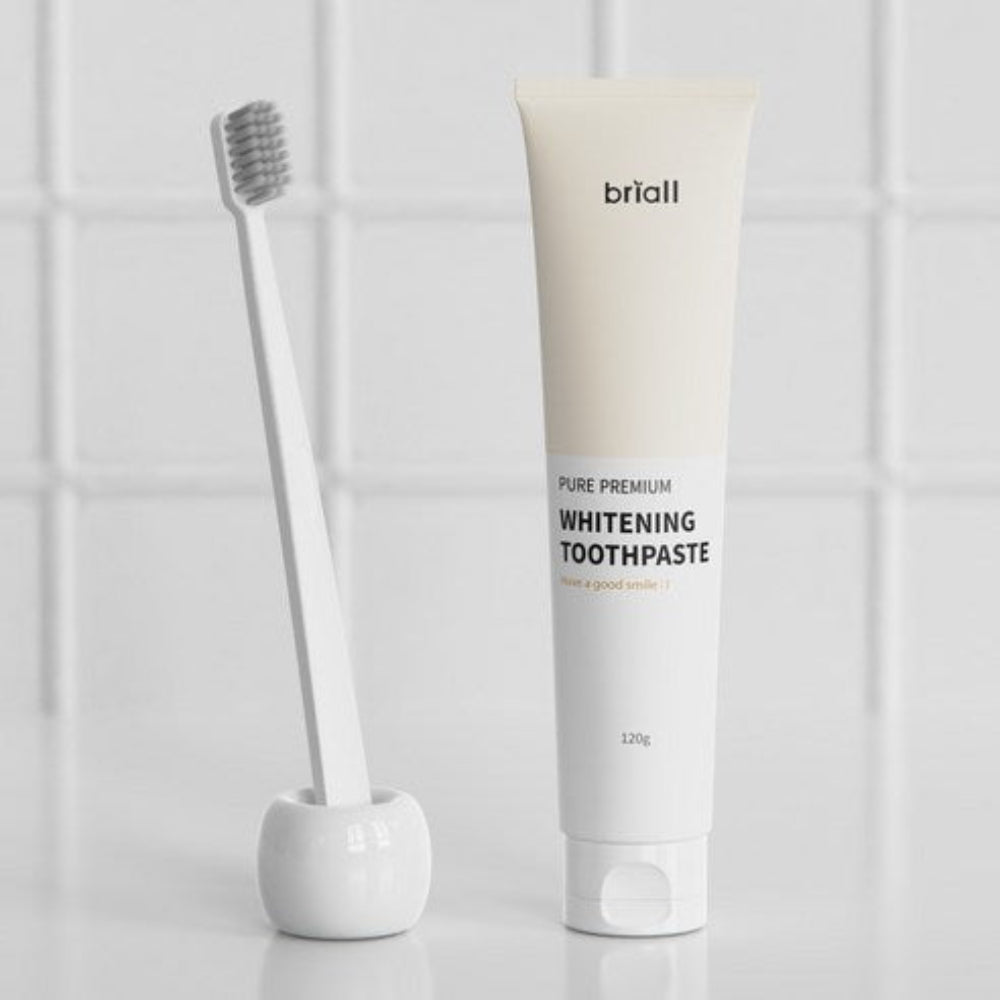 Dentifrice Blancheur BRIALL Pure Premium 120g - Corée, Sensibilité, Testé Sans Cruauté