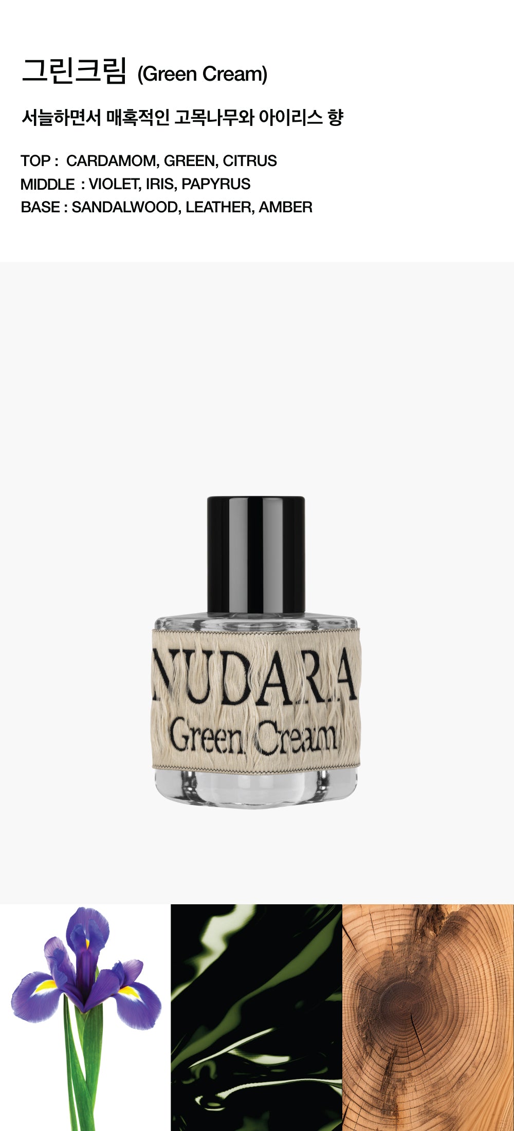 NUDARA Perfume Green Cream -Ancient Wood/Forest Scent 30ml