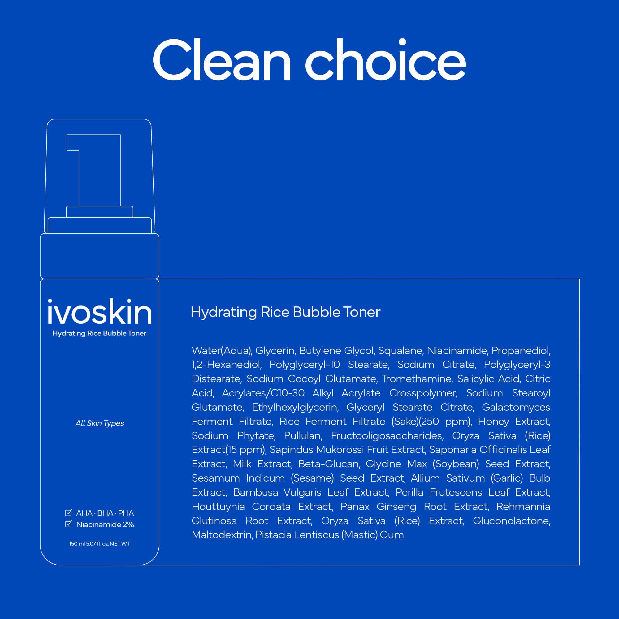IVOSKIN Hydrating Rice Bubble Toner