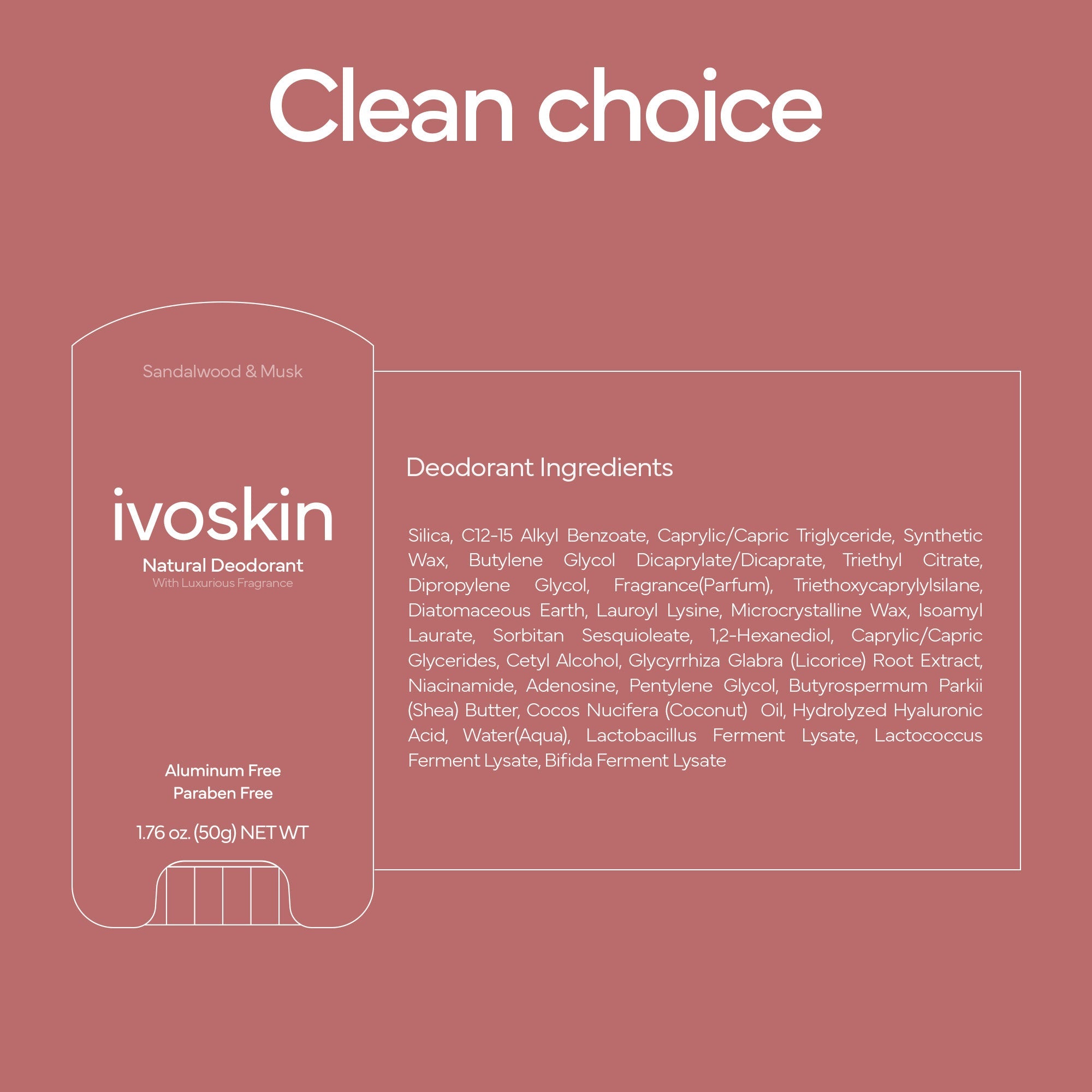 IVOSKIN Natural Deodorant
