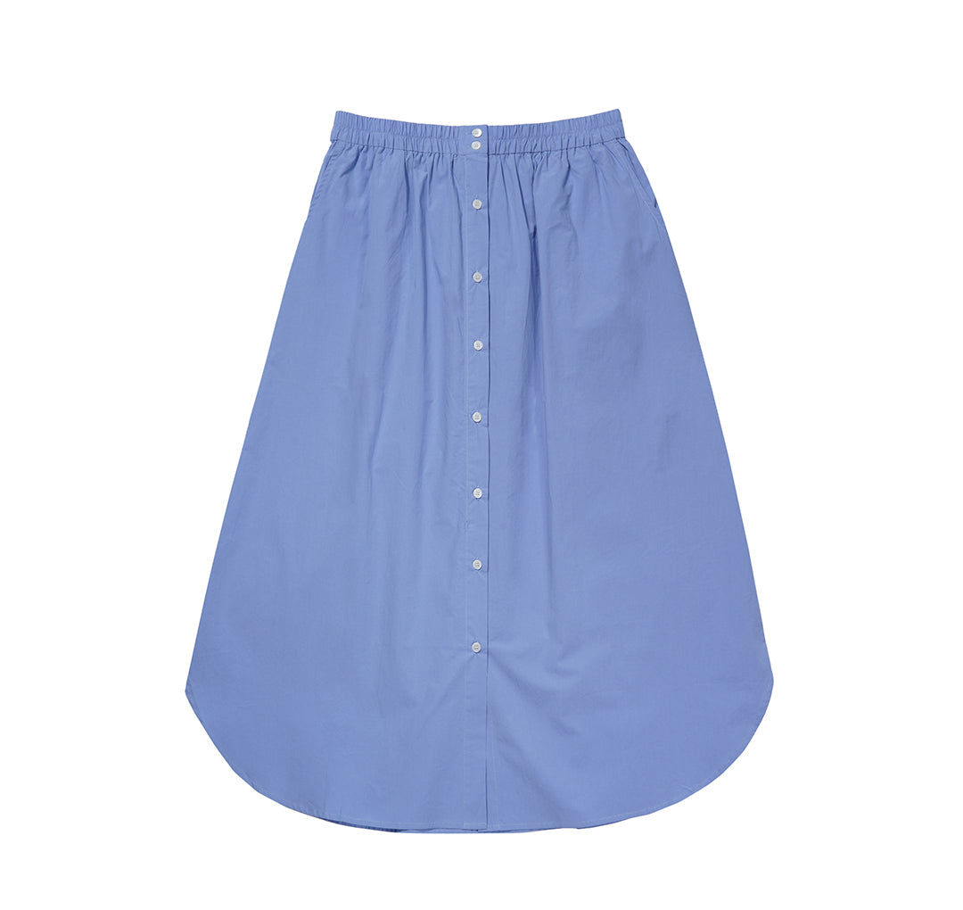 Door to Door Solid Skirt Bluebell