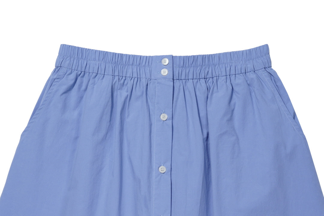 Door to Door Solid Skirt Bluebell