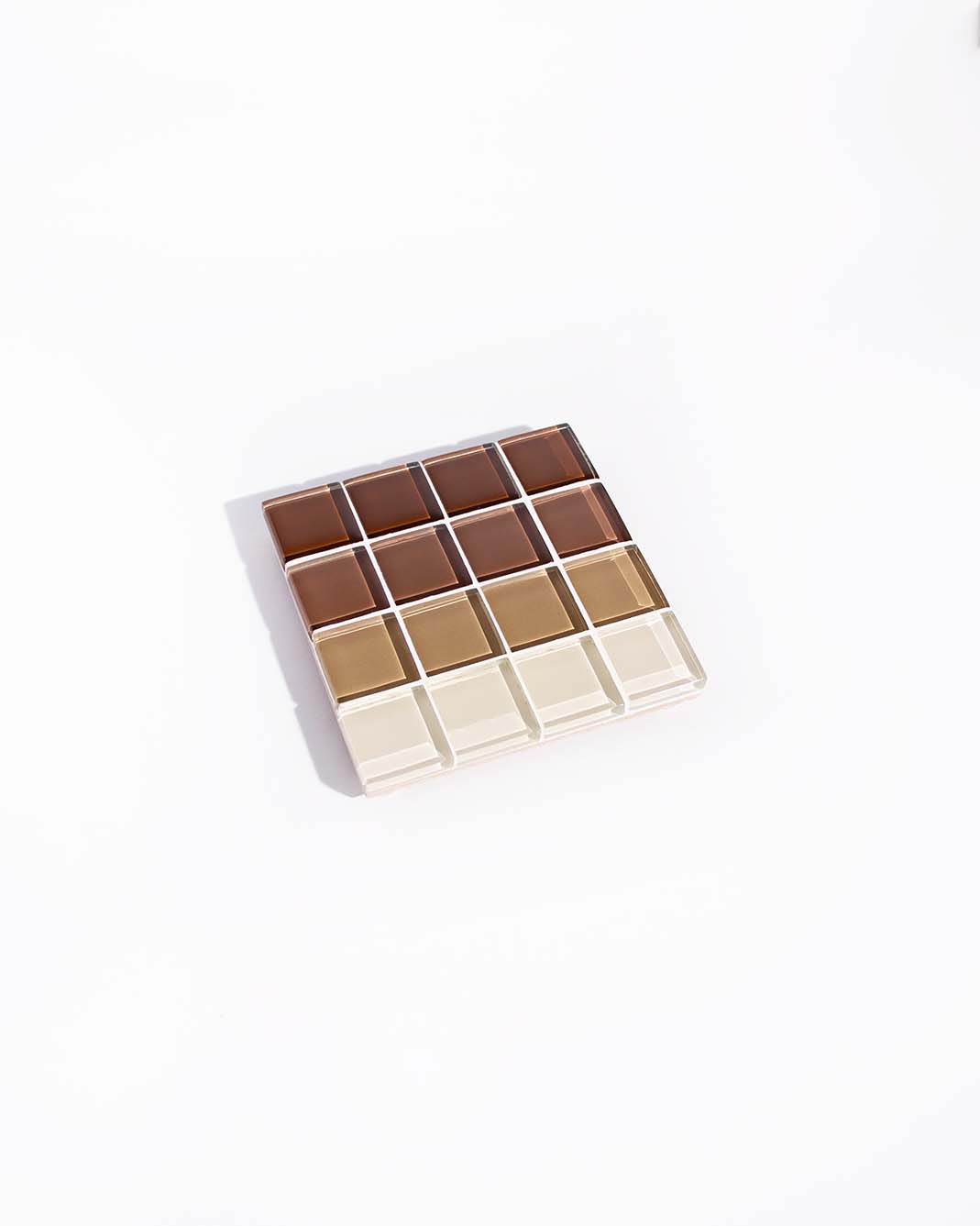 GLASS TILE COASTER - Ombre - Cappuccino