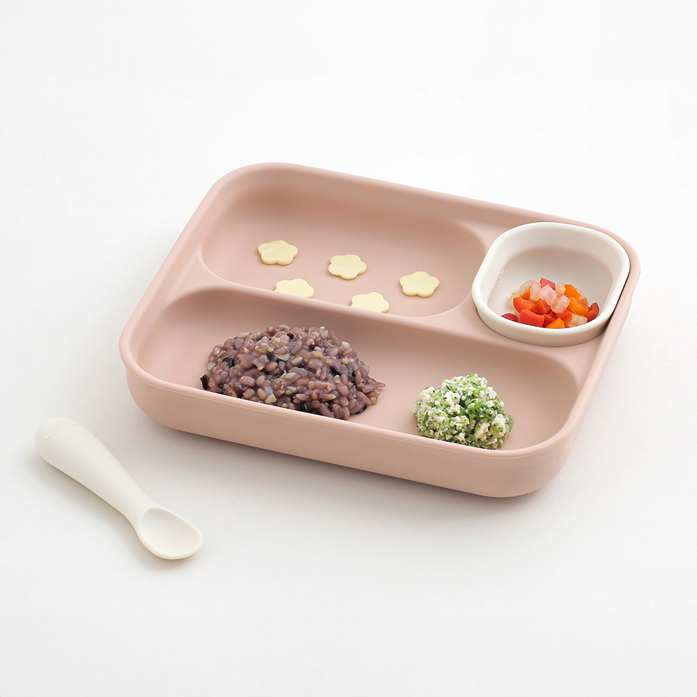 Takgaon Baby Suction Plate 3-piece Topping Baby Food Baby Silicone Tableware Plate Self-directed