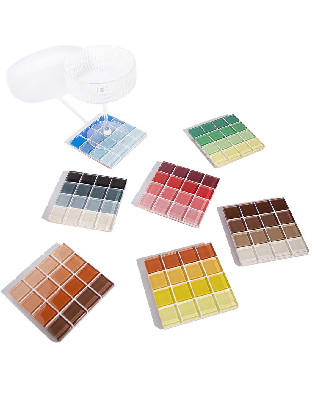 GLASS TILE COASTER - Ombre - Mellow Yellow
