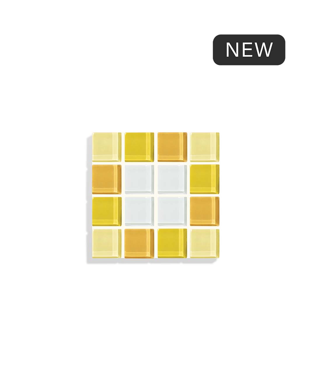 GLASS TILE COASTER - Through A Window - Yellow Gradient
