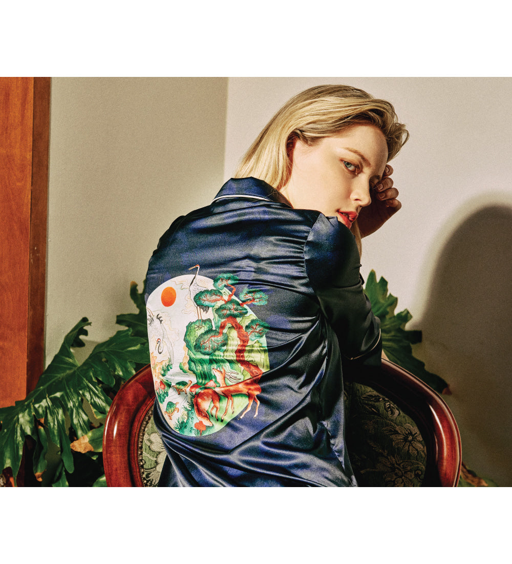 10 Longevity Symbols Pajamas Set