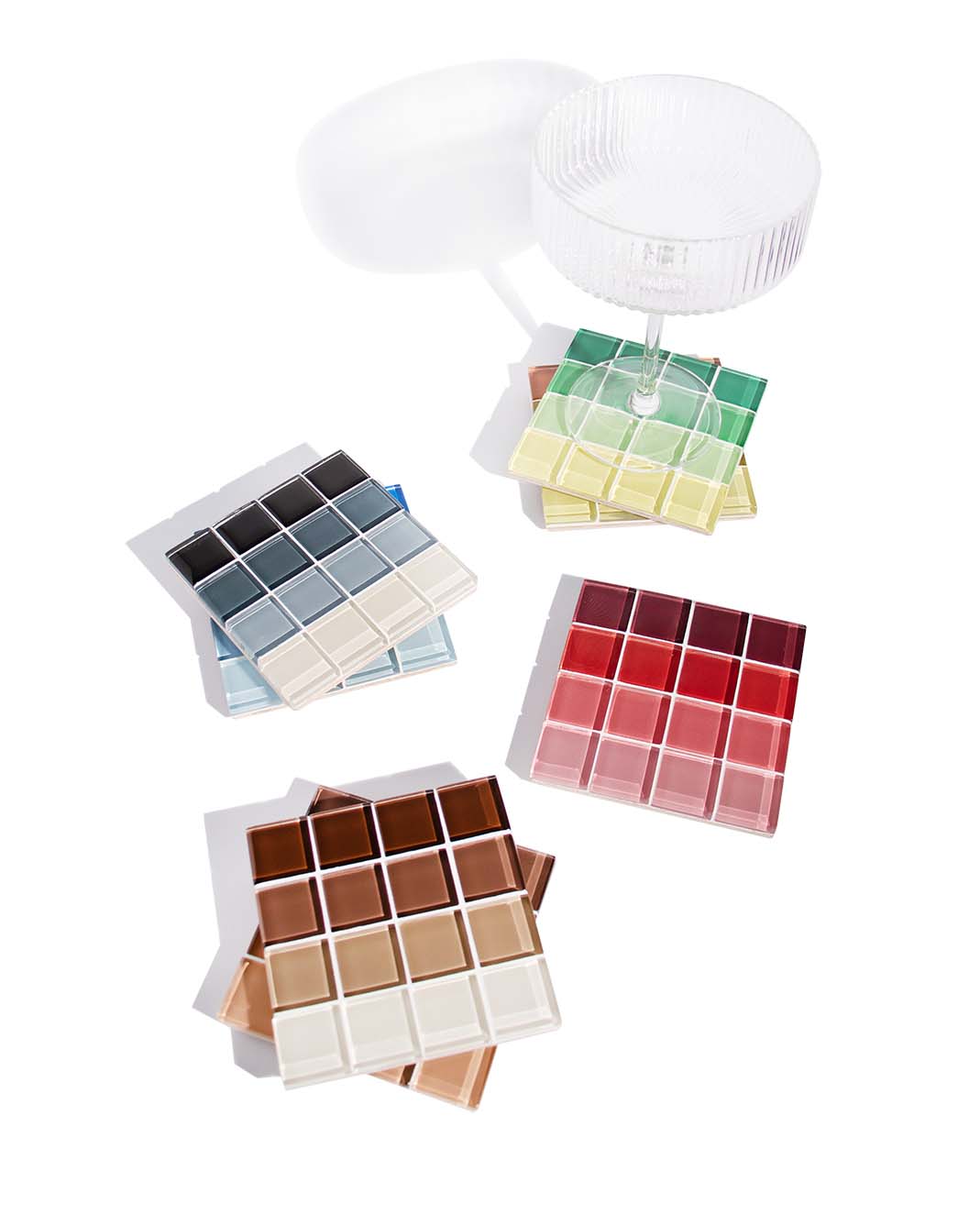 GLASS TILE COASTER - Ombre - Blush