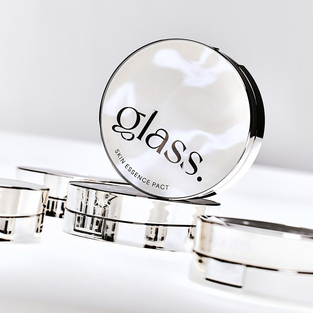 GLASS Age20's Glass Skin Essence Pact Glow/Perfect 12.5g Main product + Refill (+ Keyring Pouch or Puff Gift) (SPF50+) Glowing Moisture Foundation