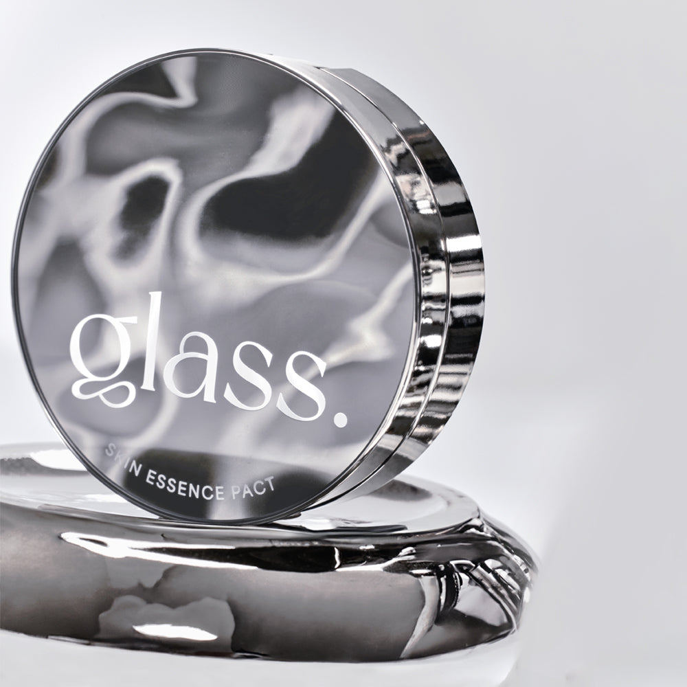 GLASS Age20's Glass Skin Essence Pact Glow/Perfect 12.5g Main product + Refill (+ Keyring Pouch or Puff Gift) (SPF50+) Glowing Moisture Foundation