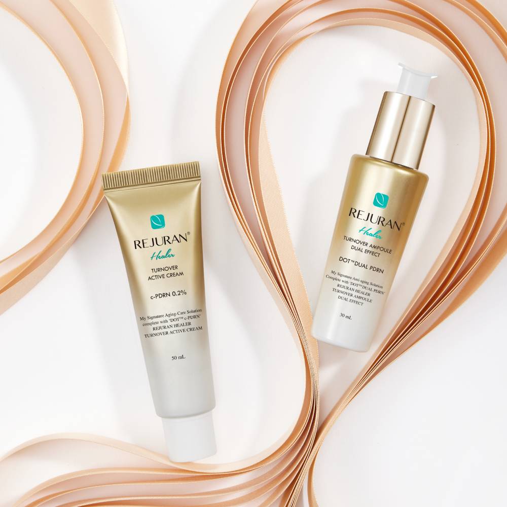 Rejuran Healer Turnover Ampoule Dual Effect 30ml x 1 + Active Cream 50ml x 1 (PDRN Planning Set)