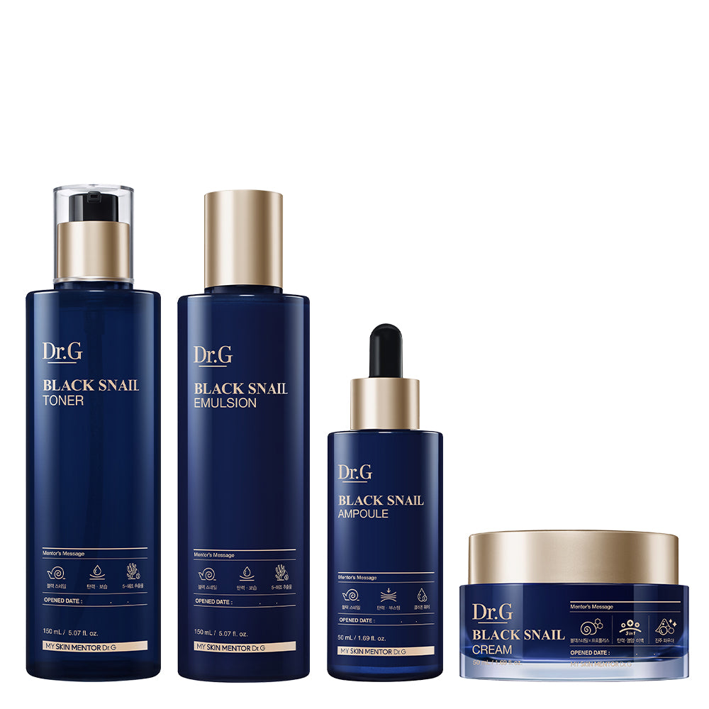 Dr.G Black Snail 4-piece Prestige Full Set (Toner + Emulsion + Ampoule + Cream)
