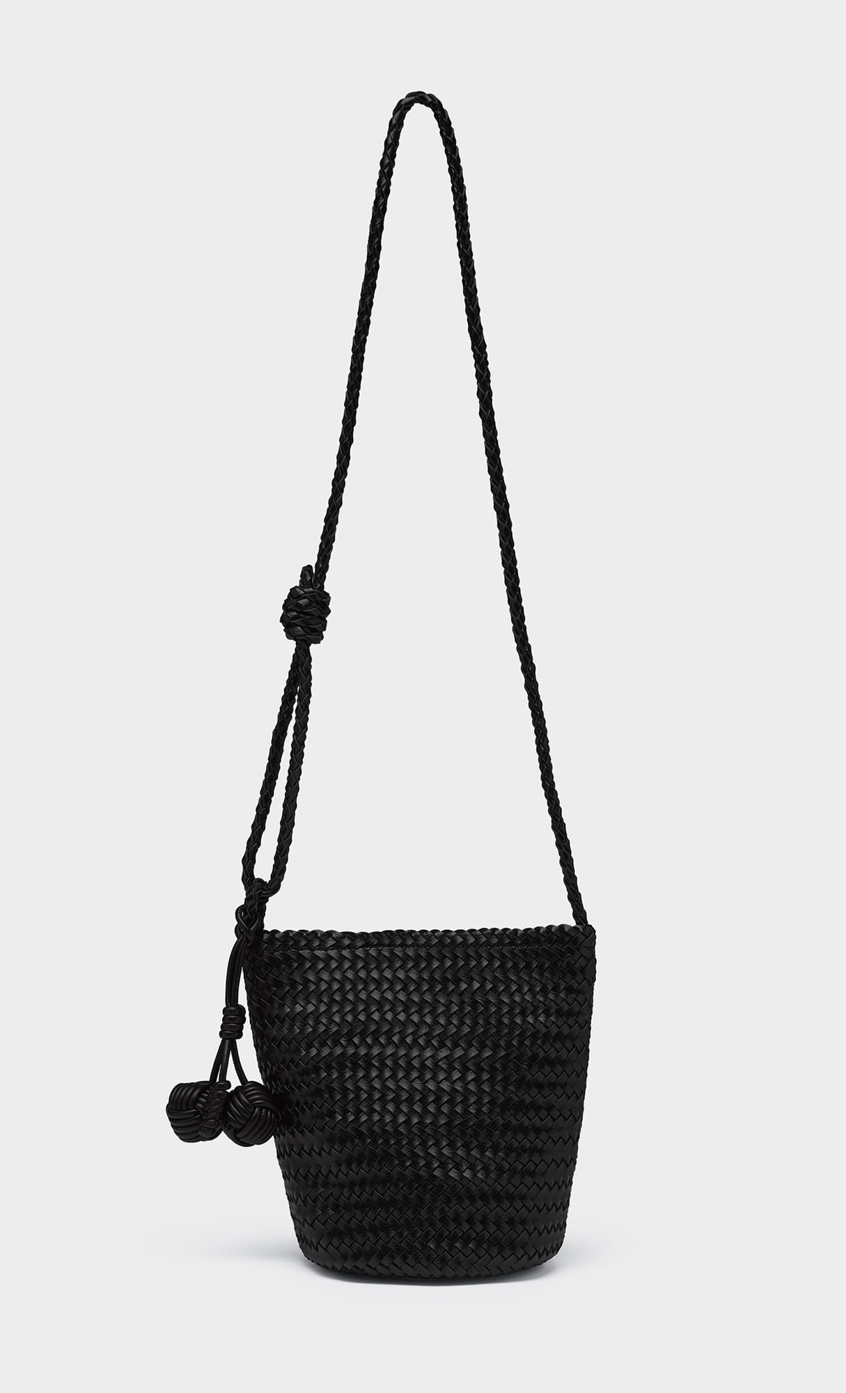 Pleatsmood Belle Weaving Bucket Bag_Black