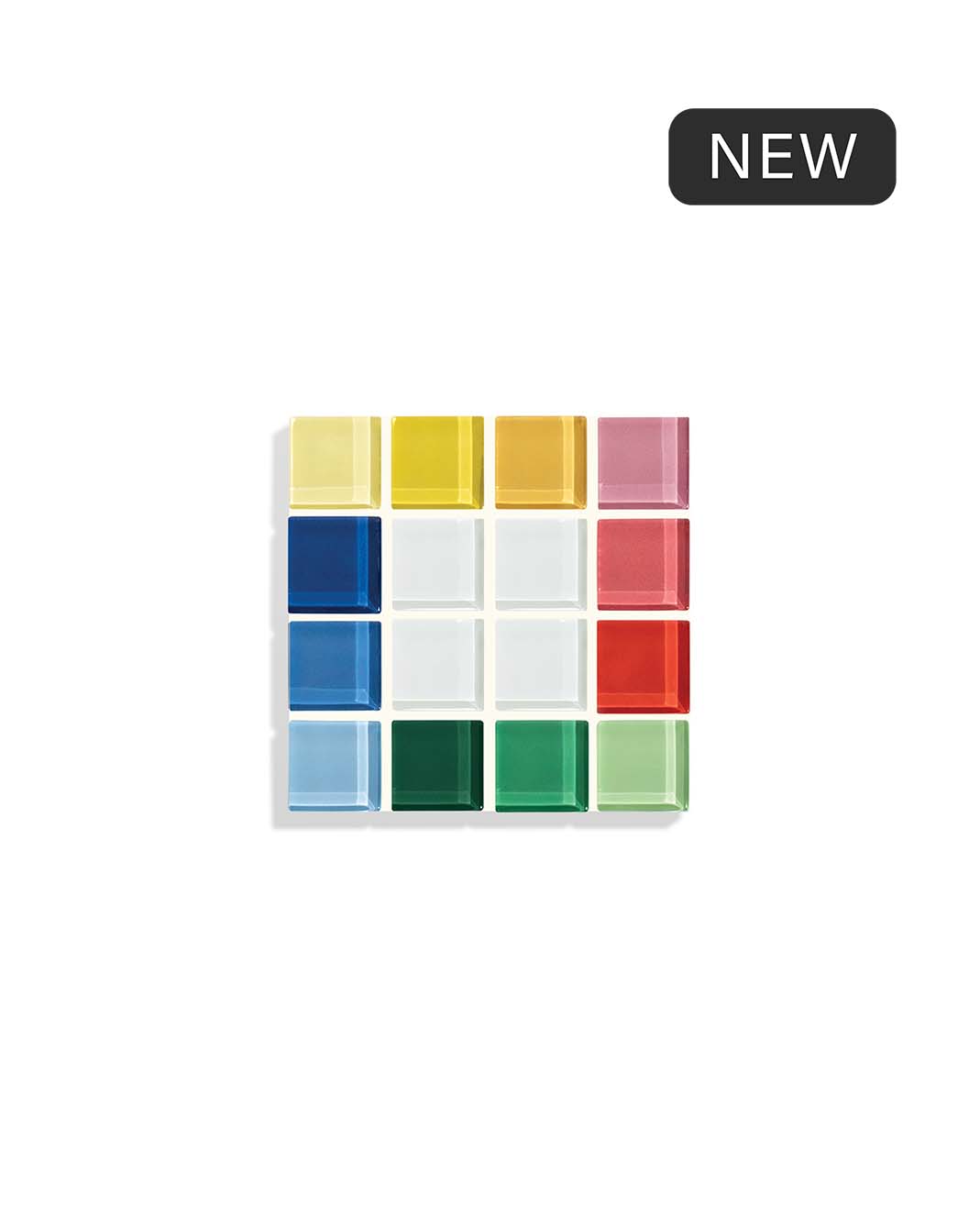 GLASS TILE COASTER - Through A Window - Rainbow