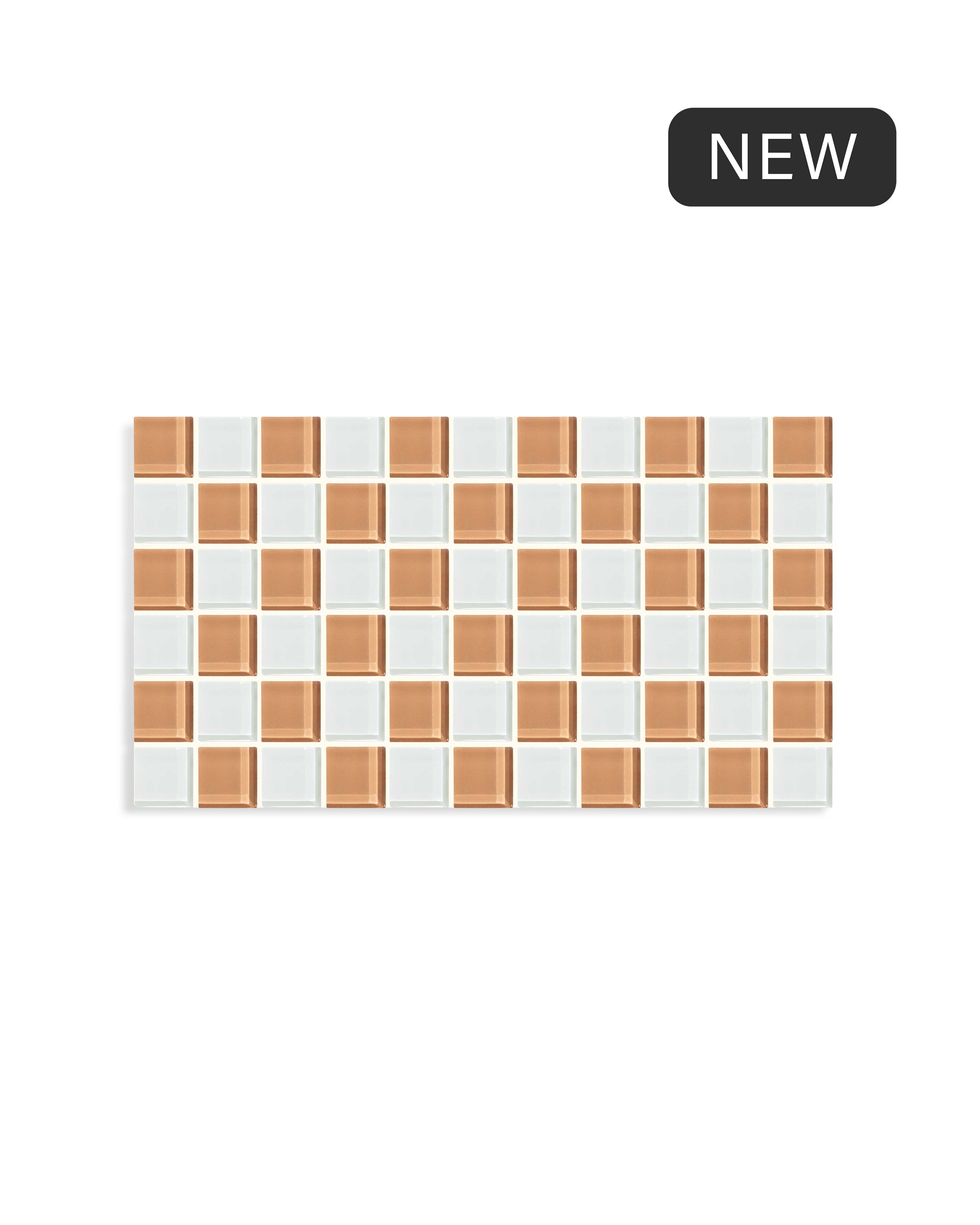 GLASS TILE DECORATIVE TRAY - Hazelnut Milk Chocolate