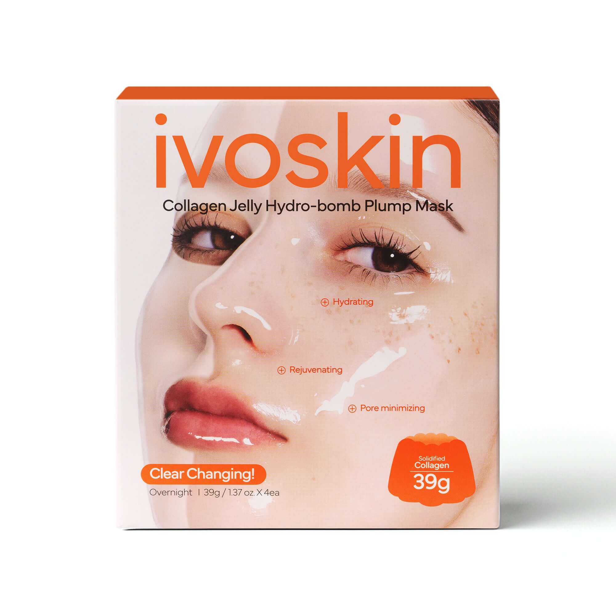 IVOSKIN Collagen Jelly Hydro-bomb Plump Mask(4ea)