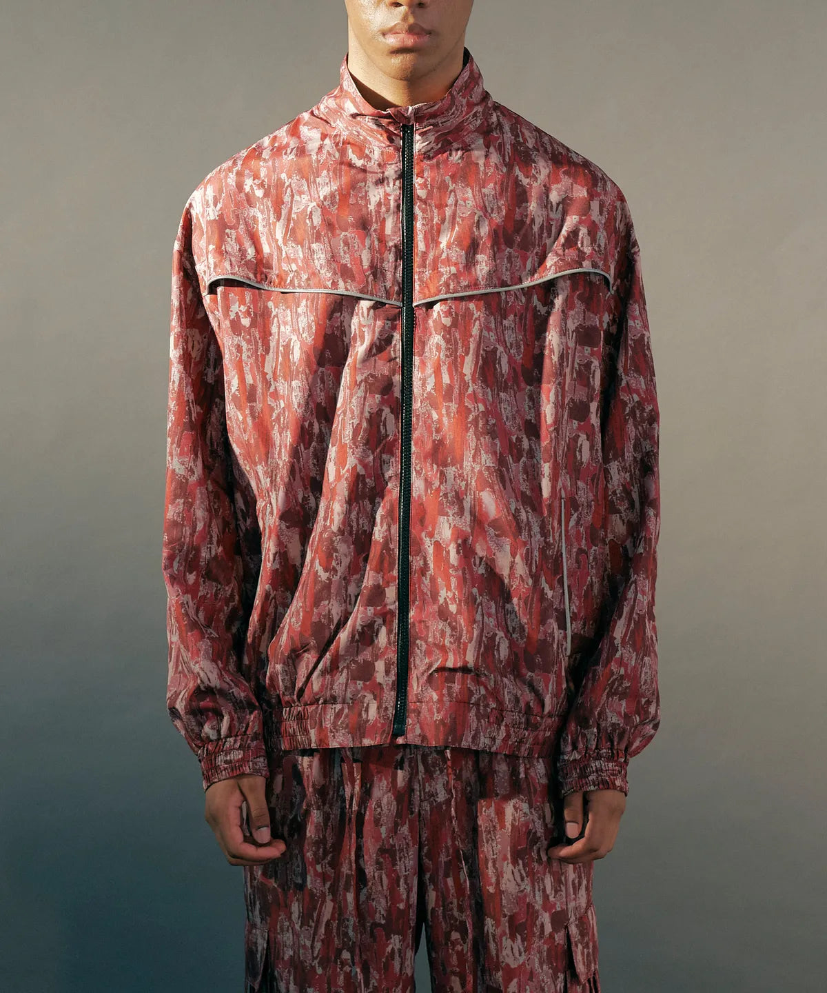 Flame Pattern Windbreaker