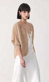 Pleatsmood Ainy Pleats Cardigan Jacket Beige