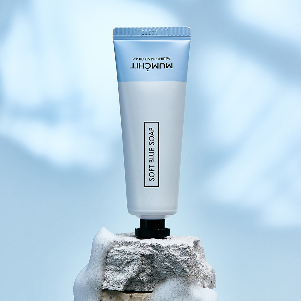[Free Shopping Bag🛍️] Mumchit Mute Soft Blue Soap Set (Body Mist + Hand Cream)