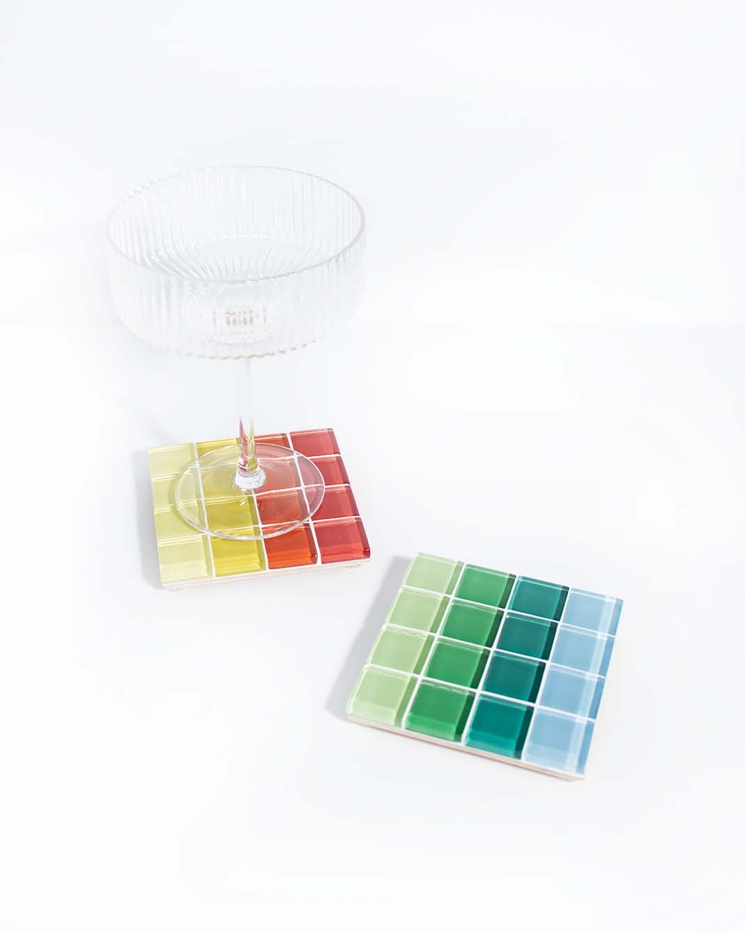 GLASS TILE COASTER - Ombre - Summer Sunrise