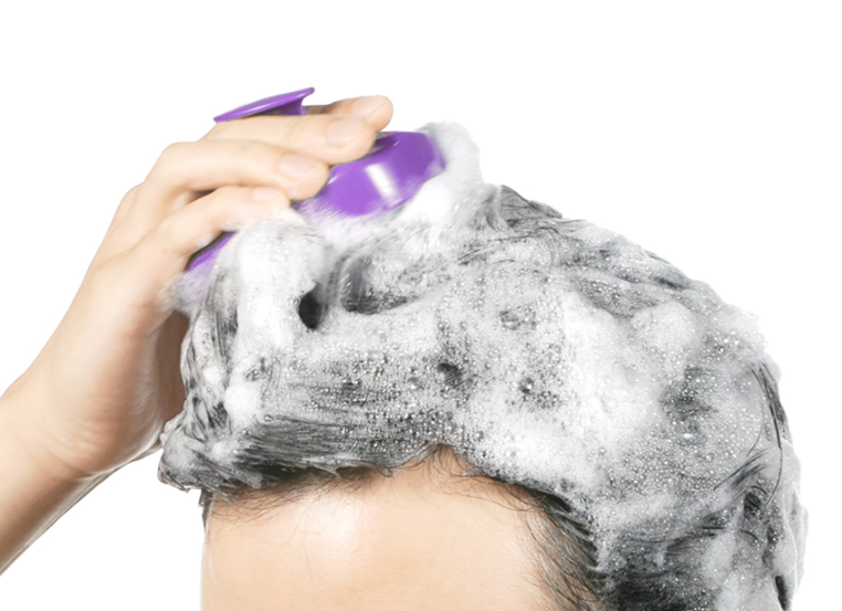 KUNDAL Scalp Massage Shampoo Brush, Purple, 1pc