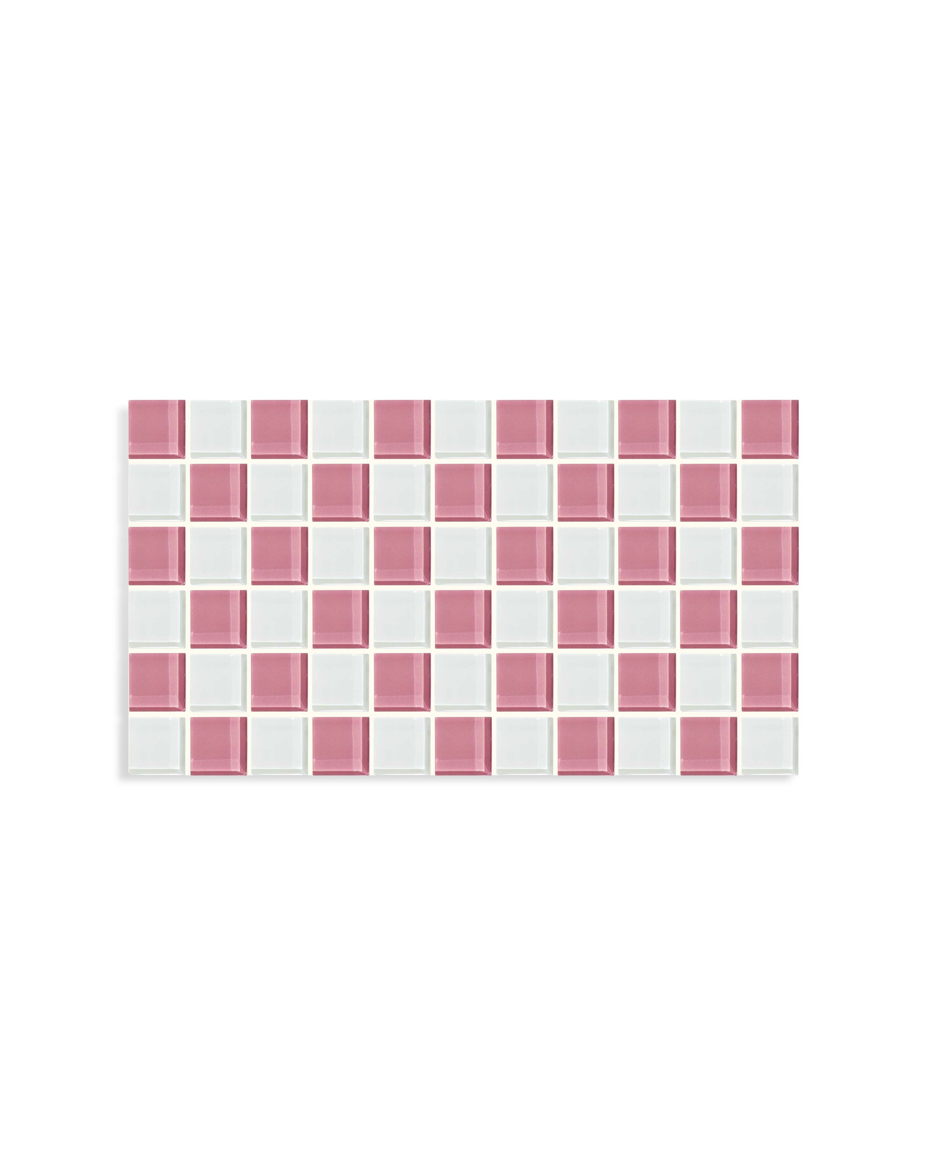 GLASS TILE DECORATIVE TRAY - Pink Himalayan Salt Milk Chocolate