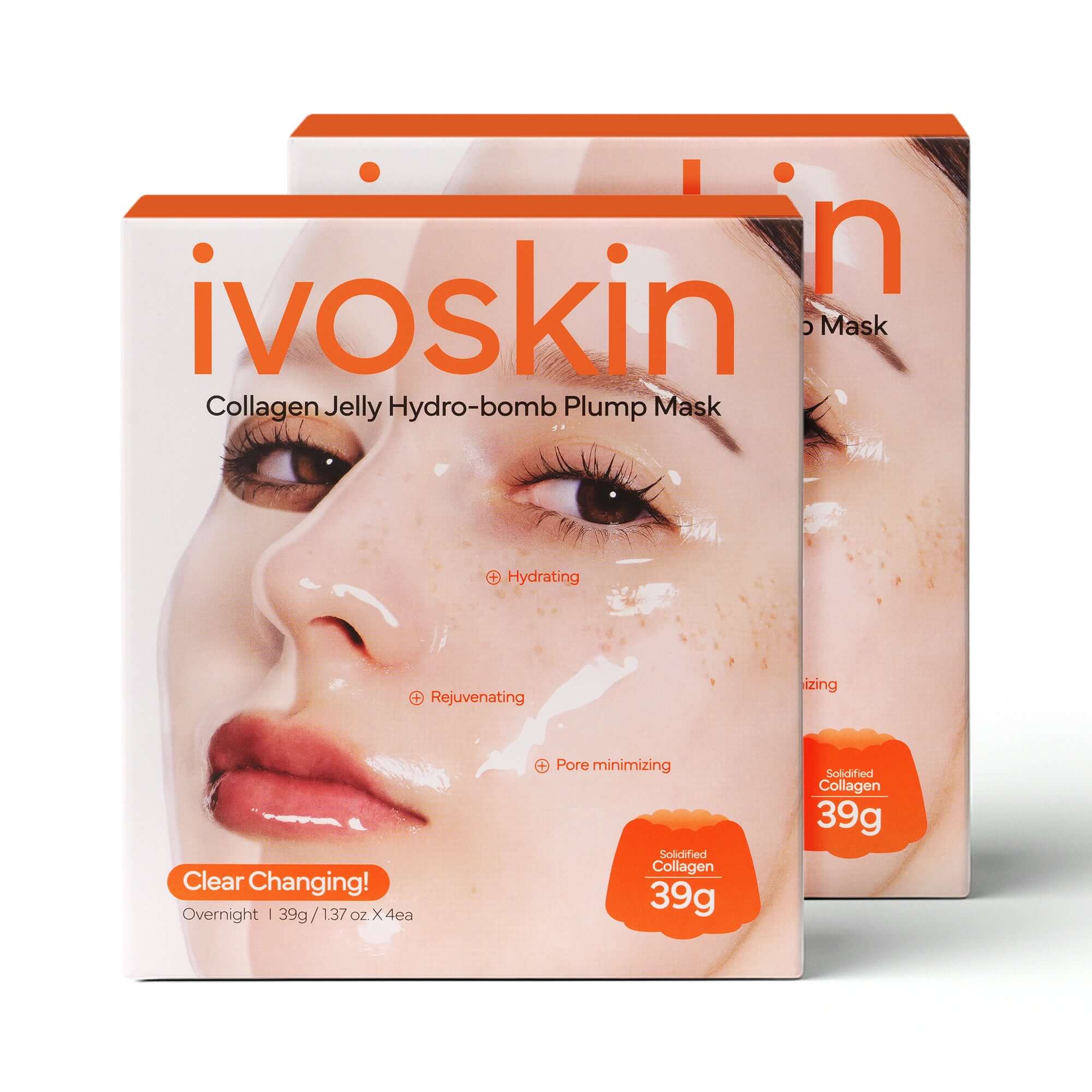 IVOSKIN Collagen Jelly Hydro-bomb Plump Mask(4ea)