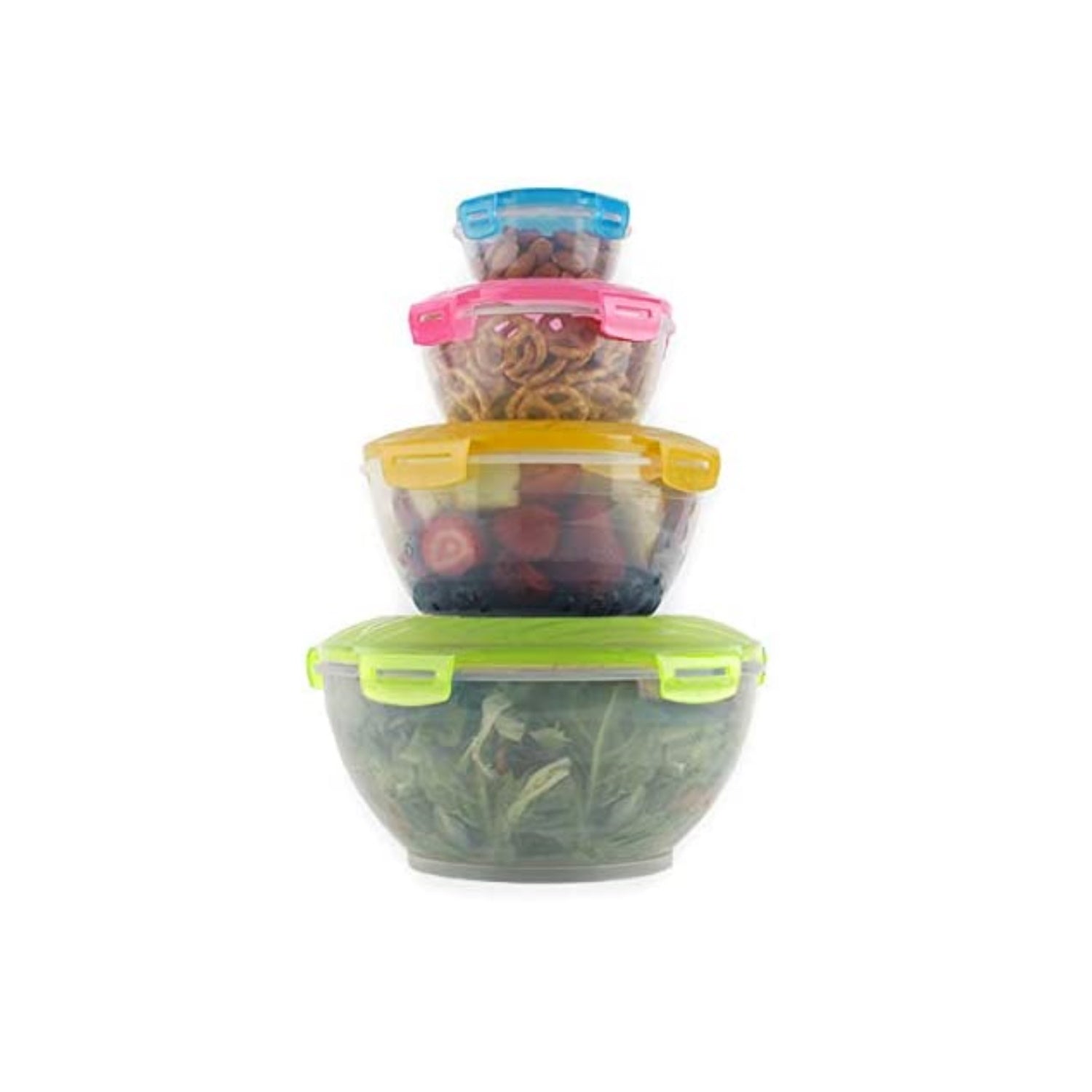 CLOC Poly 8pc Salad Bowls set in Rainbow