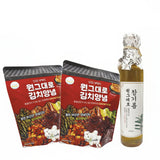 WONGEUDAERO Kimchi Seasoning Gift Set (1. 2 x 100g Kimchi Seasoning + 250ml Sesame Oil 2. 2 x 100g Kimchi Seasoning + 250ml Perilla Oil)