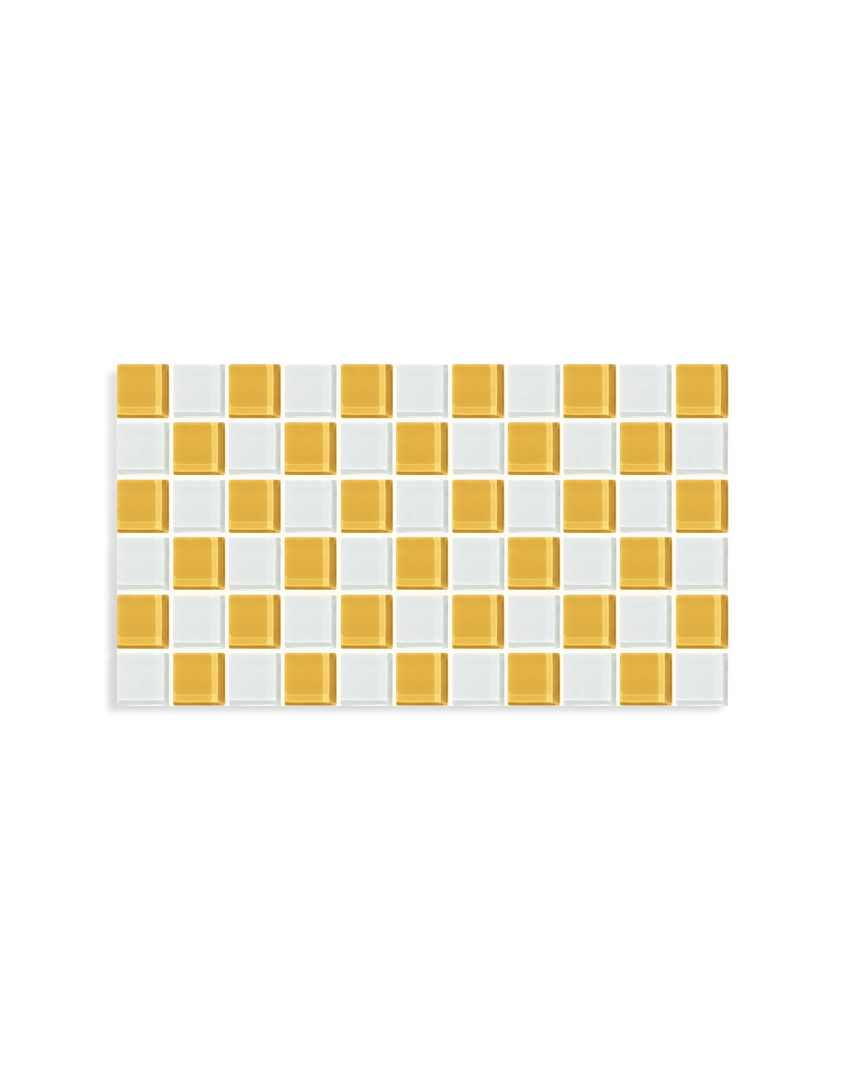 GLASS TILE DECORATIVE TRAY - Honey Milk Chocolate