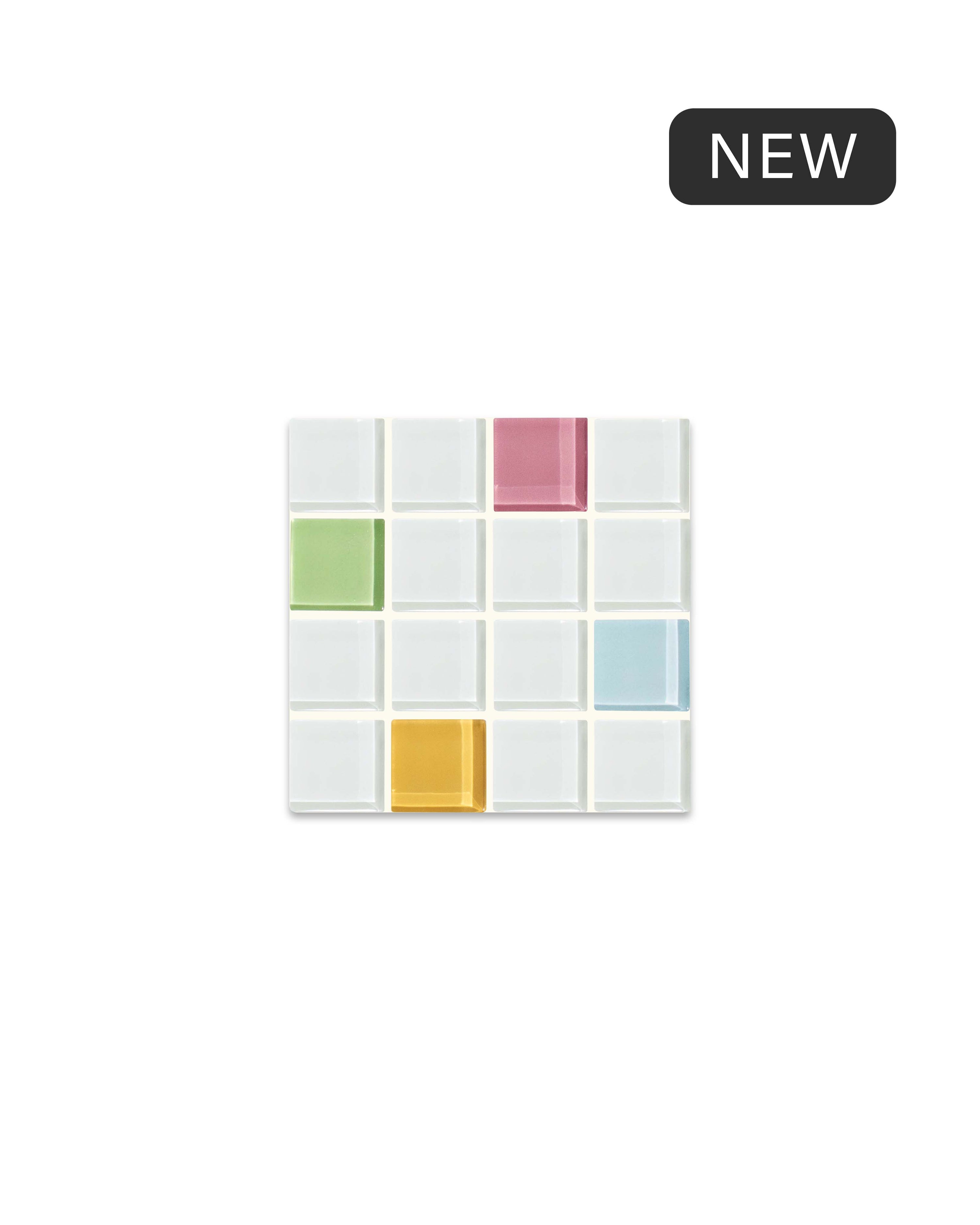 GLASS TILE COASTER - Randomness - Option 3