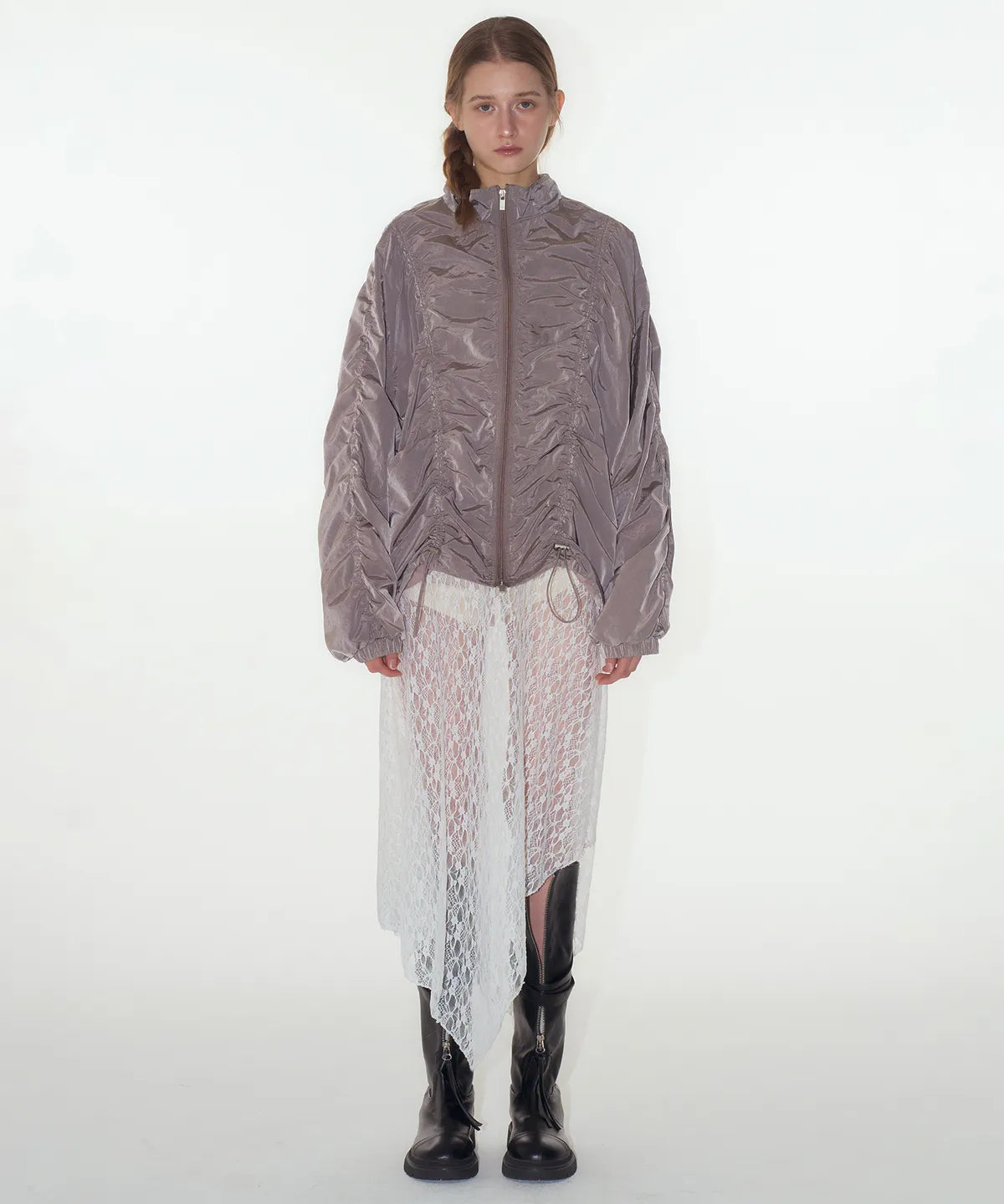 Normal Nylon String Double Shirring Windbreaker – KBX