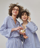 Dormitory Season Stripe Pajamas Sea Sand