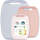 BiJu 3PCs Antimicrobial Poly Cutting Board set (S/M/L) Pink