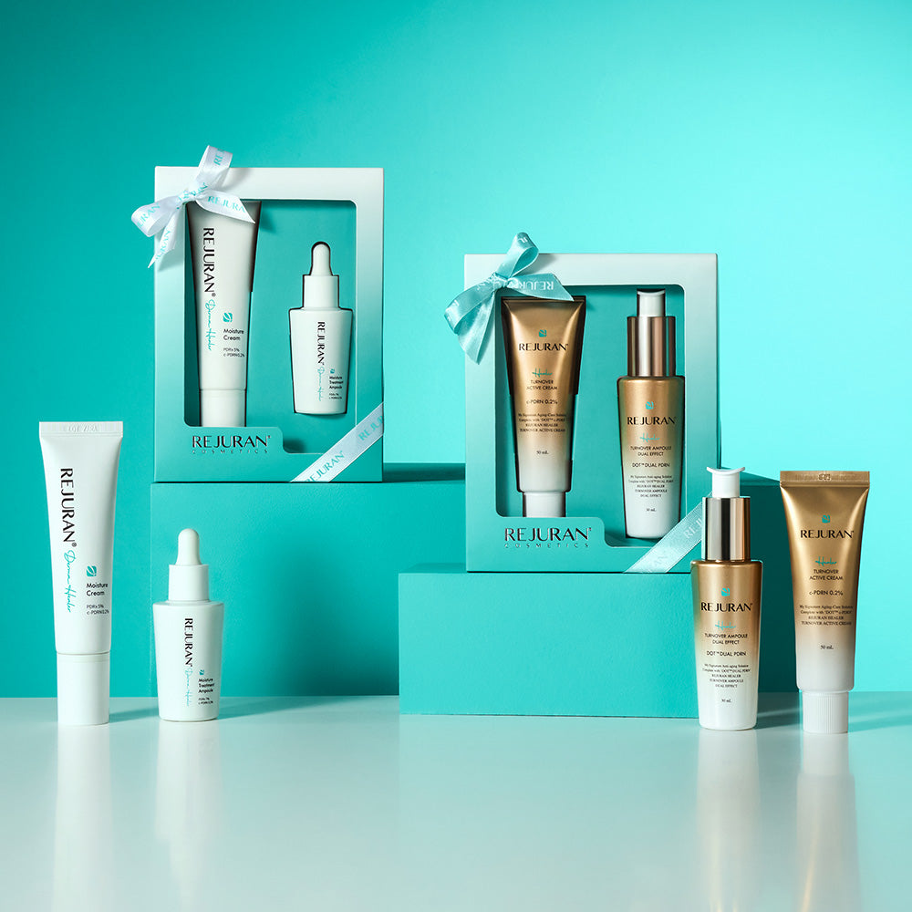 Rejuran Healer Turnover Ampoule Dual Effect 30ml x 1 + Active Cream 50ml x 1 (PDRN Planning Set)