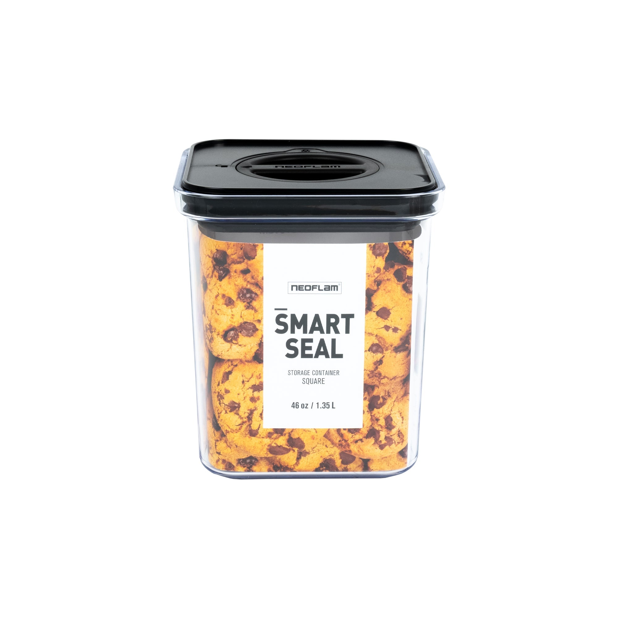 Smart Seal Square Canister - Black Matte Lid