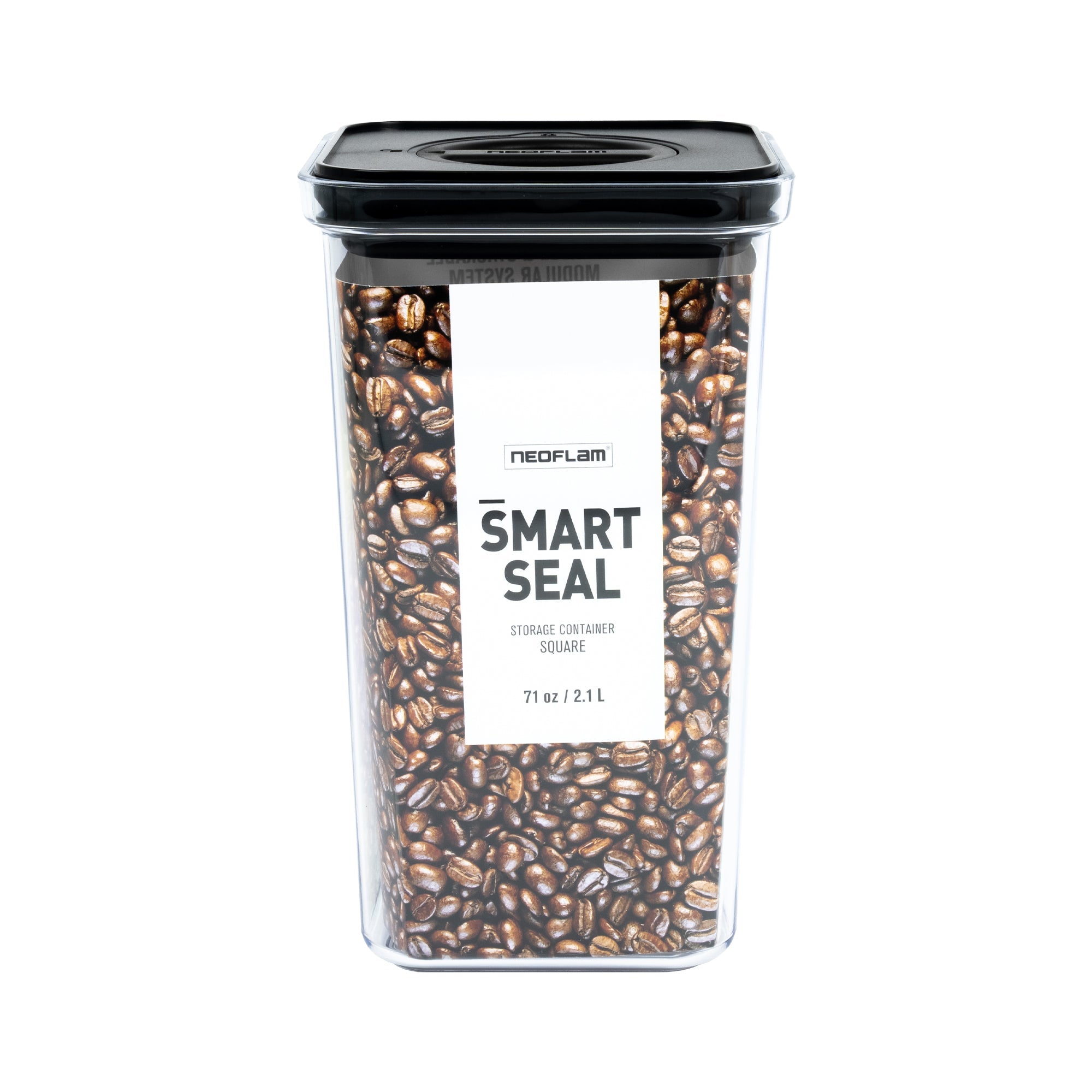 Smart Seal Square Canister - Black Matte Lid
