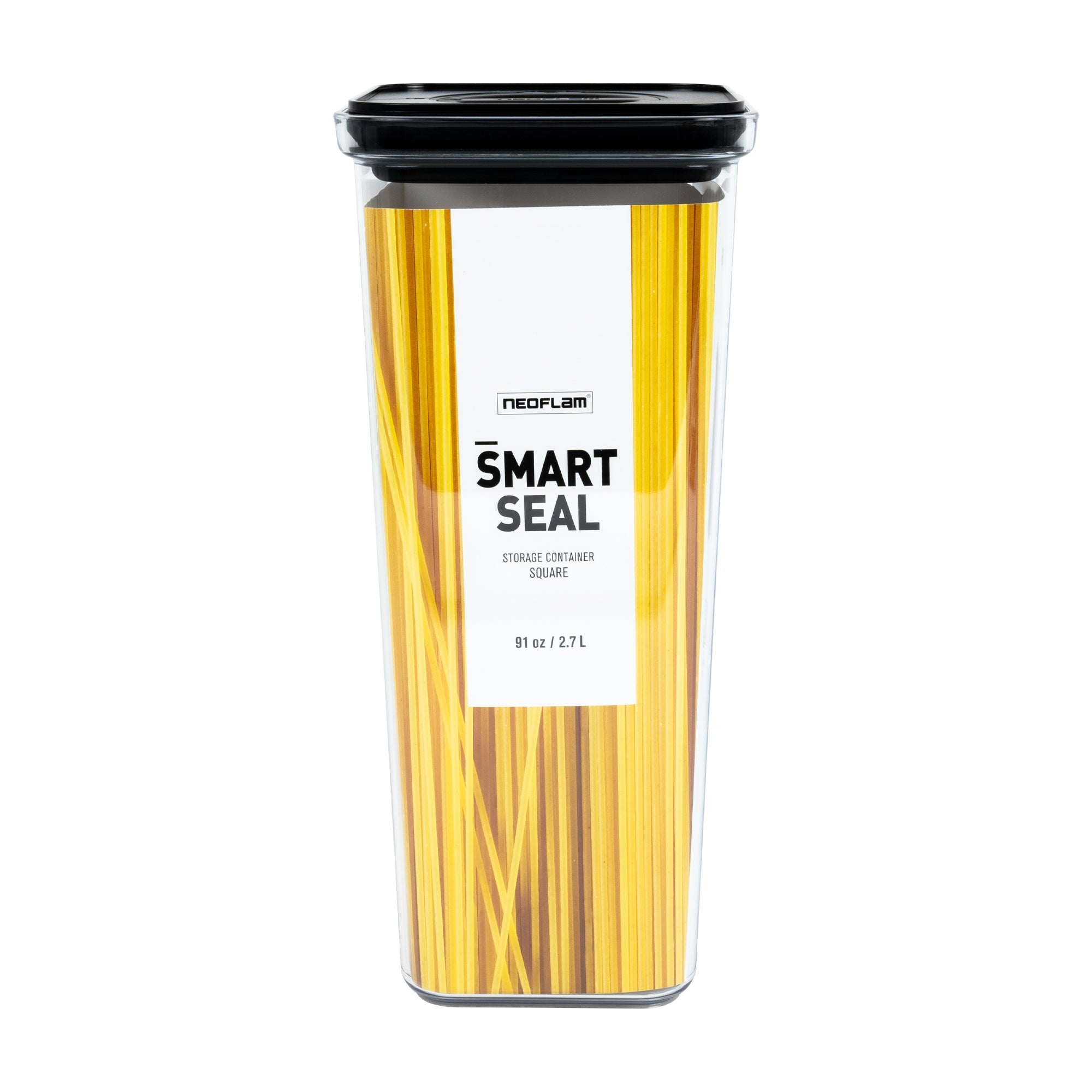 Smart Seal Square Canister - Black Matte Lid