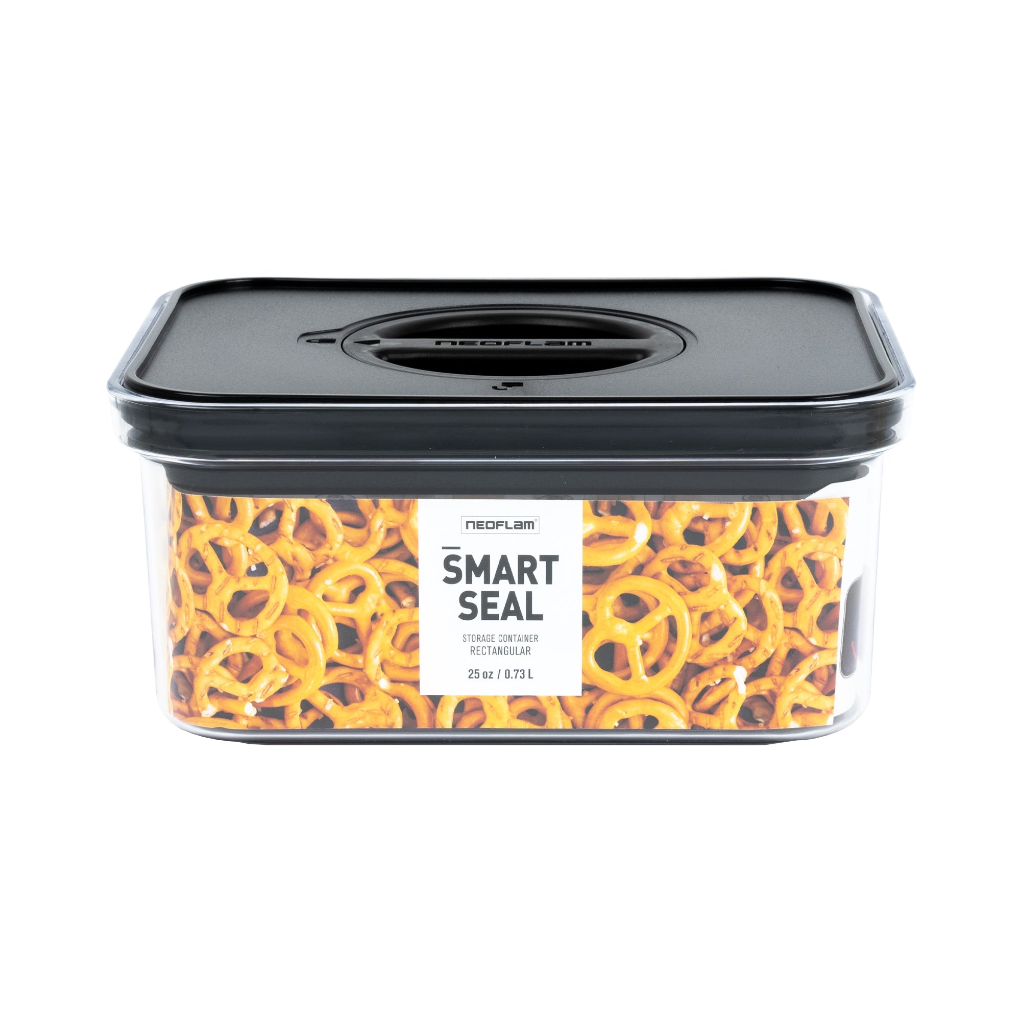 Smart Seal Rectangular Canister - Black Matte Lid