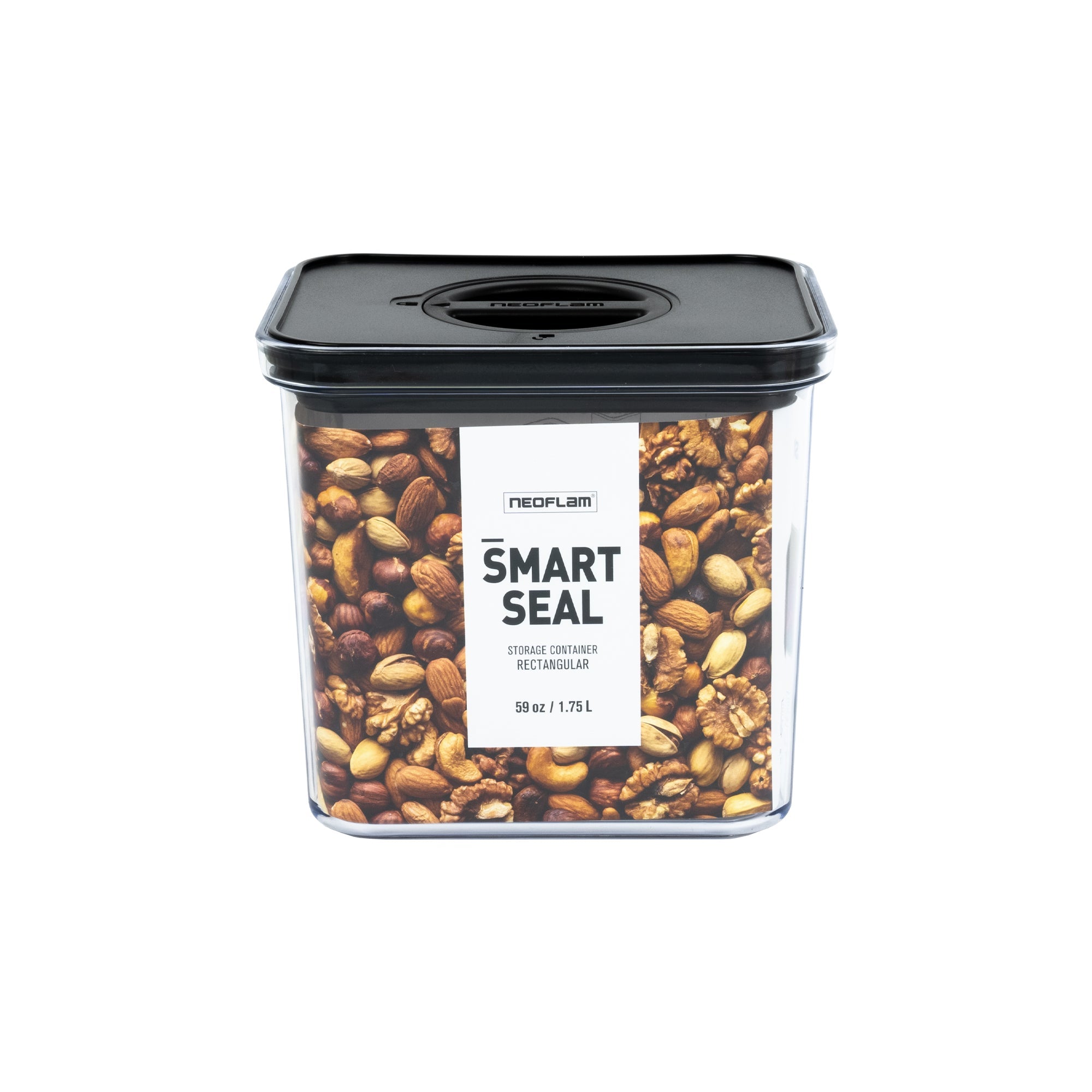 Smart Seal Rectangular Canister - Black Matte Lid