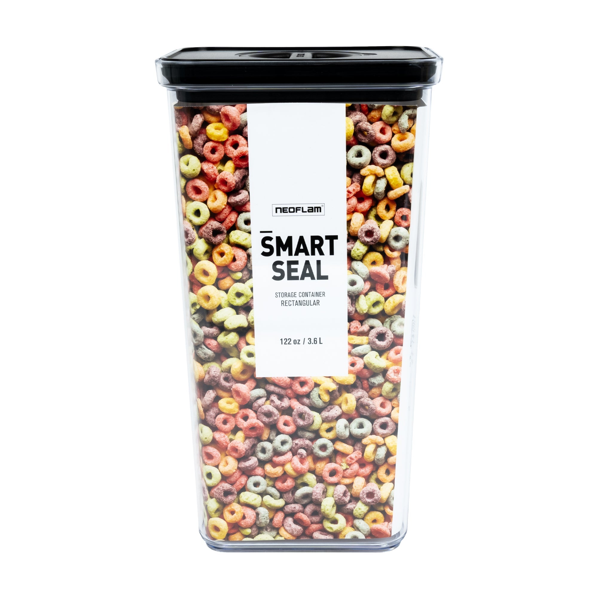 Smart Seal Rectangular Canister - Black Matte Lid