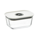 Clik Glass Food Storage, Rectangular, 2 Size, White Lid