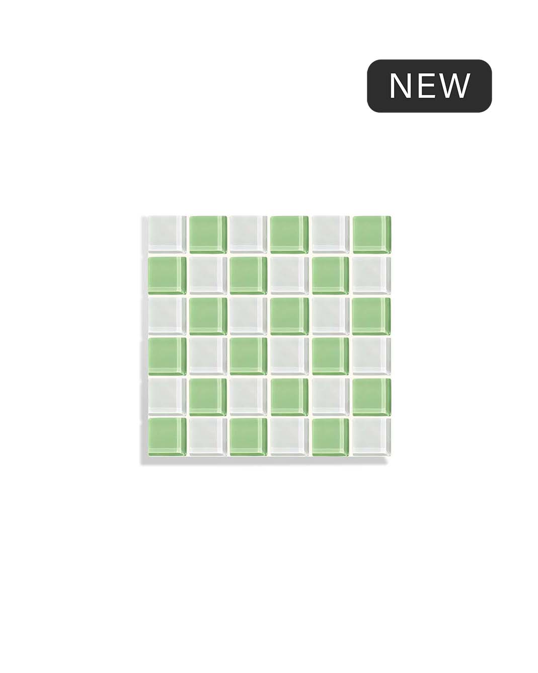 GLASS TILE DECORATIVE TRAY - Pistachio Milk Chocolate