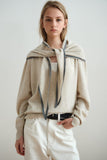 Replain WOOL CASHMERE LINE MUFFLER_PALE BEIGE_FW2025