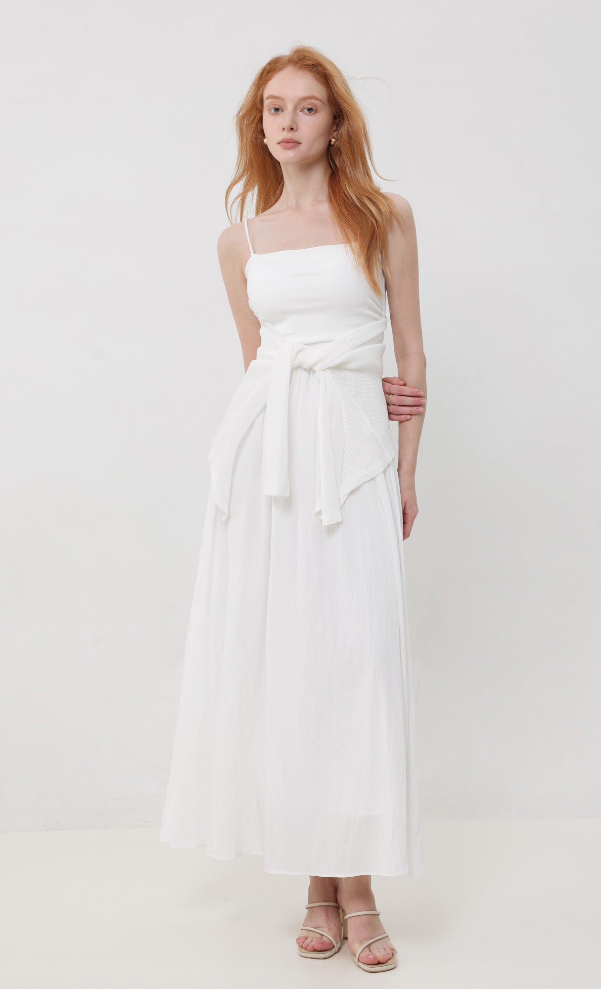 Pleatsmood Sheer Pleats Cardigan Ivory