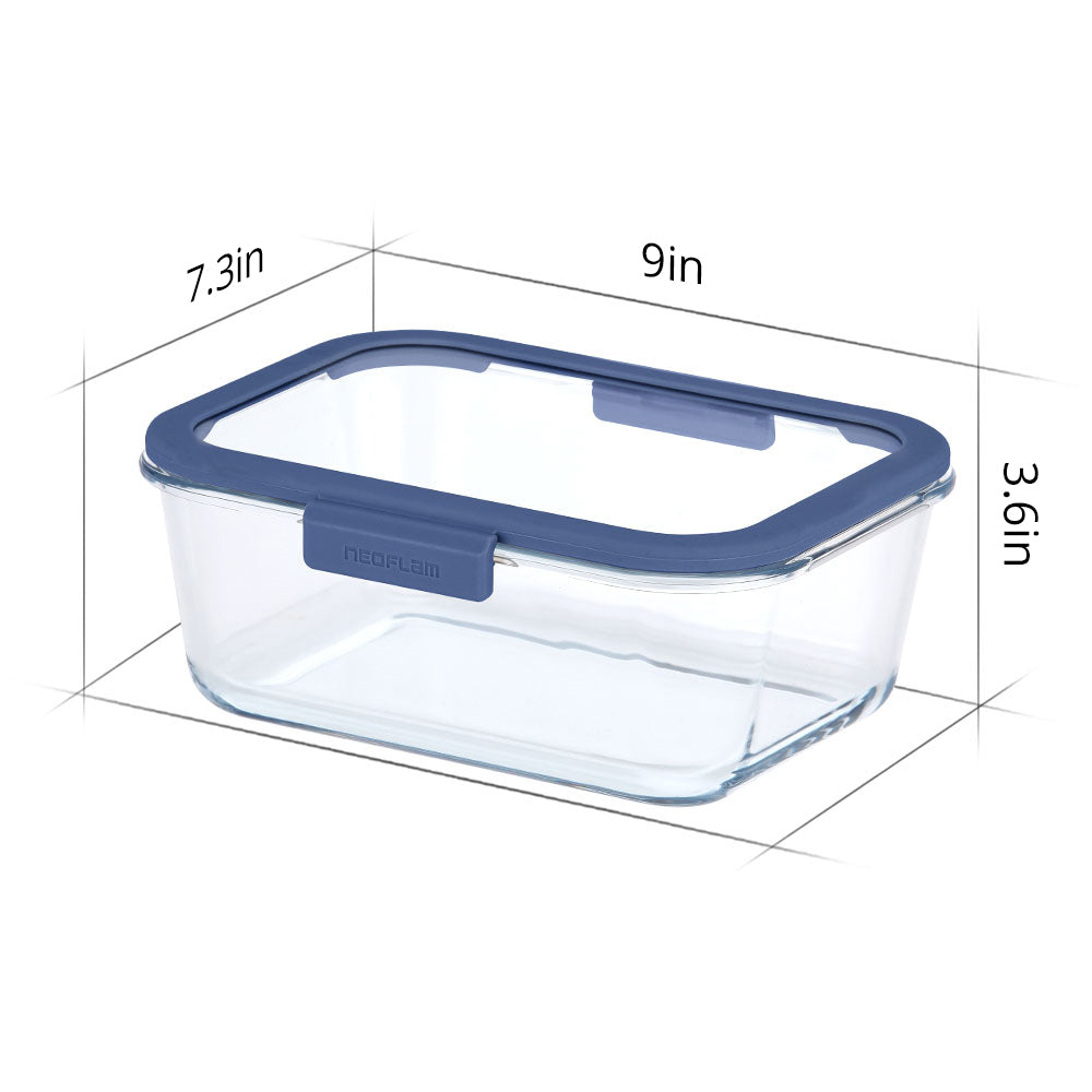 Glace Rectangle Food Storage - Navy Lid