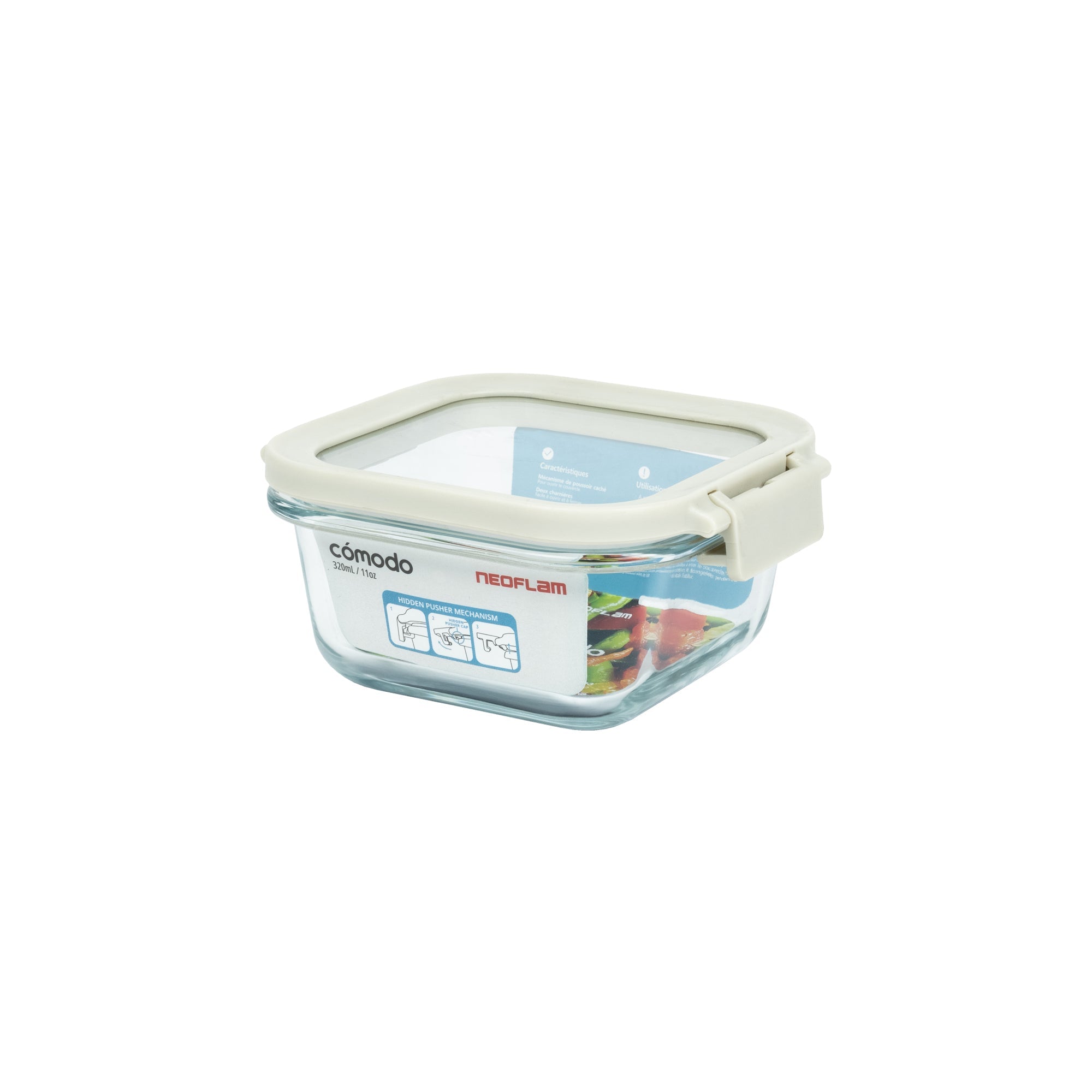 Comodo Glass Food Square Storage