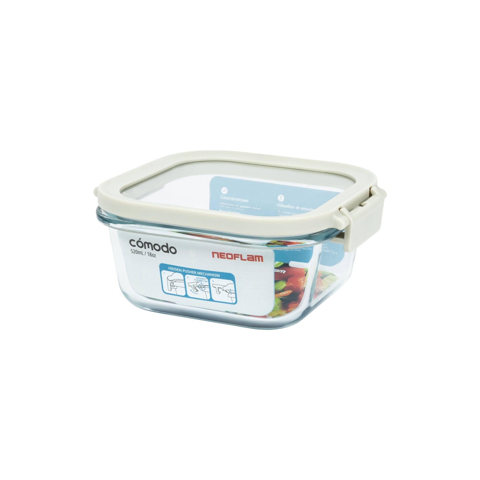 Comodo Glass Food Square Storage