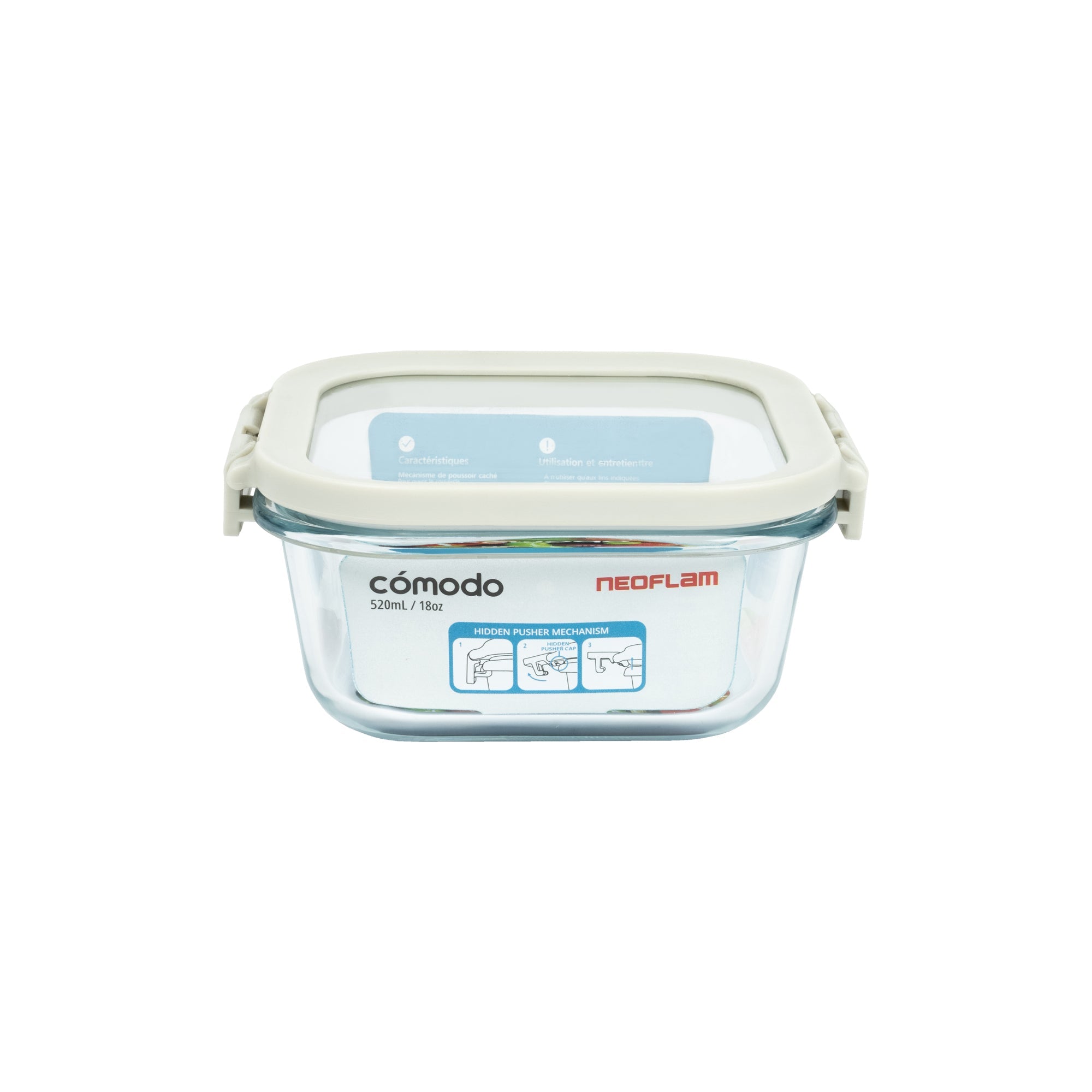 Comodo Glass Food Square Storage