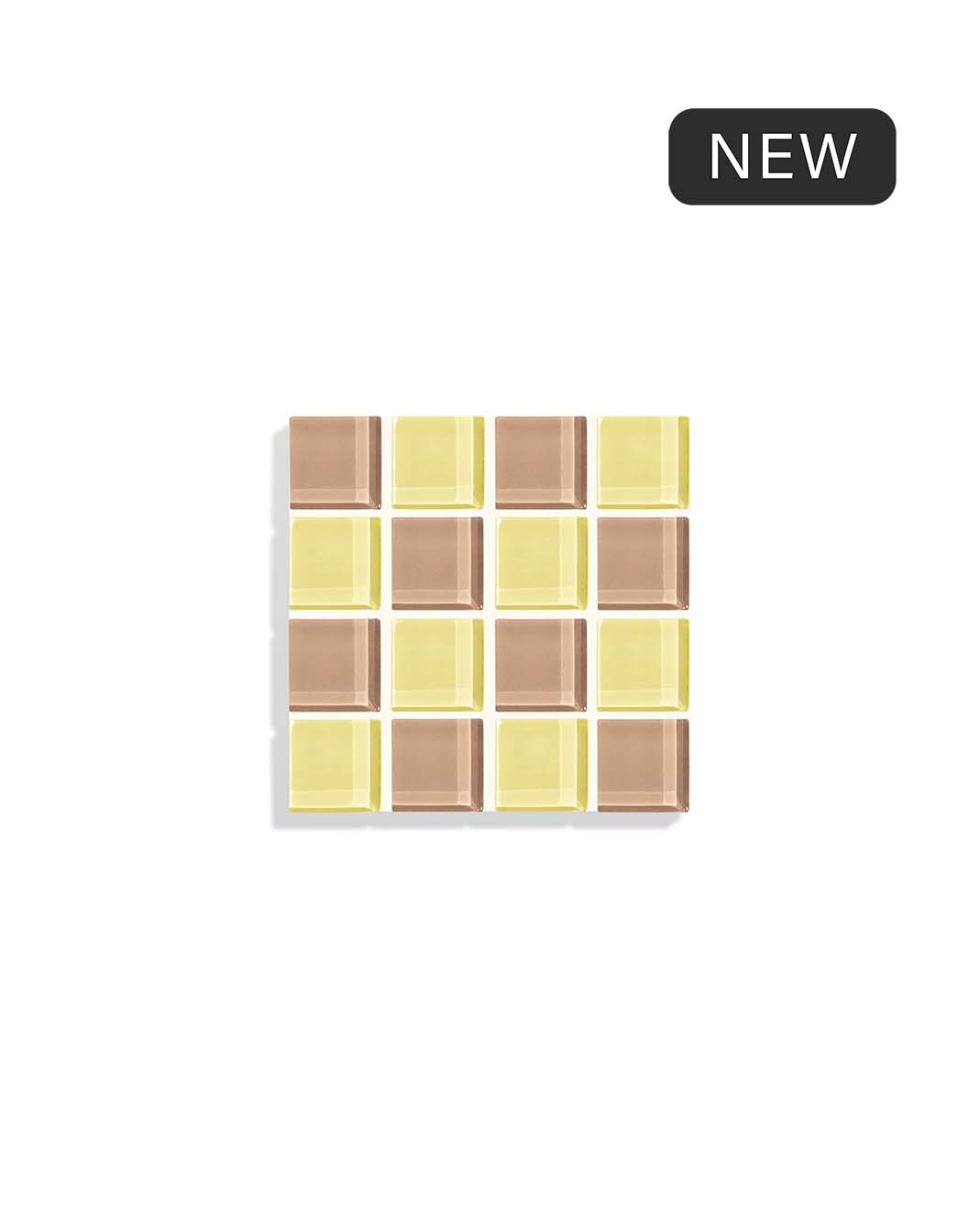 GLASS TILE COASTER - Earthy Yellow
